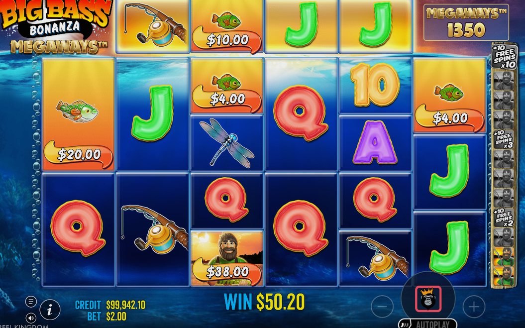 Free spins counter and remaining spins on the grid